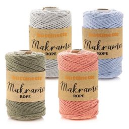 buttinette Corde pour macramé, torsion triple, épaisseur : 3 mm, 100 m