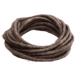 Cordelette en laine feutrée, marron, env. 7 mm Ø, 5 m