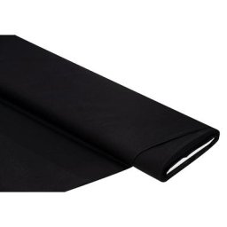 Tissu cretonne de coton bio uni, noir