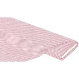 Tissu coton ""mini losanges"", vieux rose/blanc