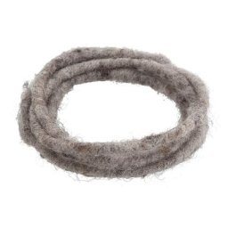 Cordelette en laine, cœur en fil métallique, gris, env. 8 mm Ø, 2 m