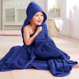 buttinette Cape de bain, bleu roi, 140 x 140 cm