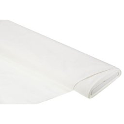Tissu cretonne de coton bio uni, blanc