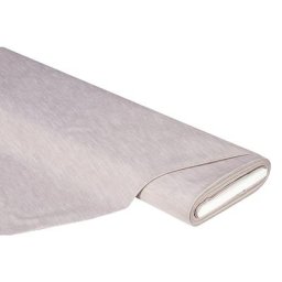 Tissu jacquard ""uni"" - tissu bio, mi-lin, mi-coton, mauve/crème