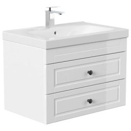 Meuble salle de bain Mia 75 Cottage Blanc brillant