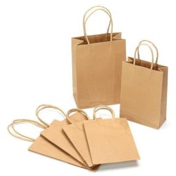 Sachets en papier kraft, marron, 2 dimensions différentes, 12 pièces