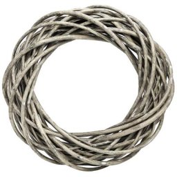 Couronne en osier, gris, 30 cm Ø