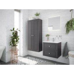 Ensemble meuble SDB Firenze 60 Cottage 4pcs miroir à LED Anthracite