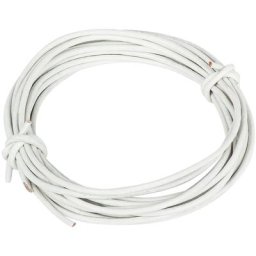 Cordons en cuir, blanc, 2 mm, 5x 2 m