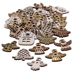 Confettis de table ""Noël"", pailletés, 3,5–4 cm, 36 pièces