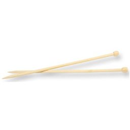 buttinette Aiguilles droites, en bambou, longueur : 35 cm
