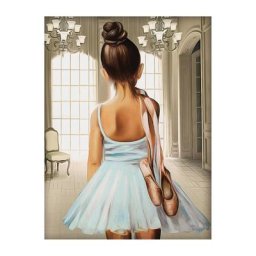 Kit broderie diamant ""ballerine"", 30 x 40 cm