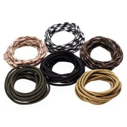 Set de cordons paracorde ""Set III"", tons olive/noir, 4 mm Ø, 6x 2,6 m