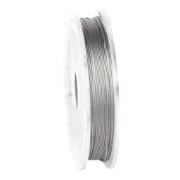 Fil câblé pour bijoux, argenté, 10 m