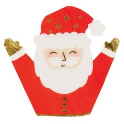 Serviettes en papier ""père Noël"", 15,5 x 8 cm, 20 pièces