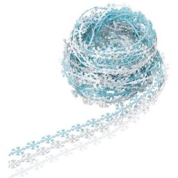 Set de rubans ""flocons de neige"", 8 mm, 3x 2 m