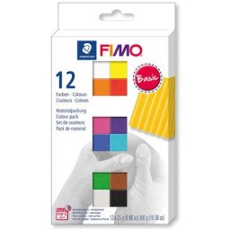 FIMO Soft ""couleurs primaires"", 12 couleurs