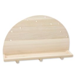 Arc lumineux en bois naturel, 40 x 7 x 25 cm