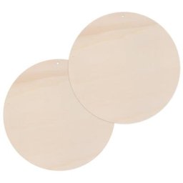 Planches rondes en bois, 19 cm Ø, 2 pièces