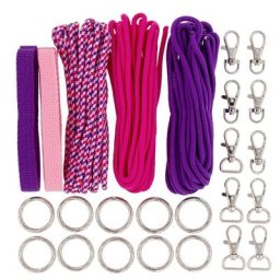 Cheval-bâton kit licol et longe, violet/rose