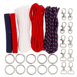 Cheval-bâton kit licol et longe, bleu marine/rouge