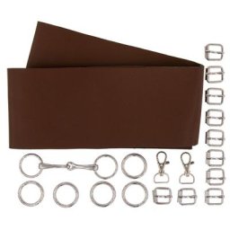 Cheval-bâton Kit bride et mors, marron