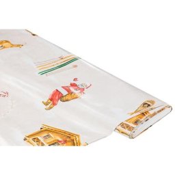 Nappe épongeable - toile cirée ""Noël en campagne"", nature/multicolore