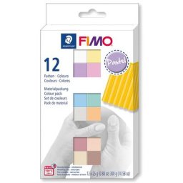 FIMO Soft ""couleurs pastel"", 12 couleurs