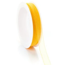 Ruban organza, jaune, 10 mm, 10 m