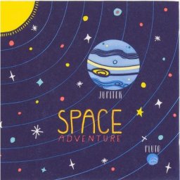 Serviettes en papier ""espace"", 33 x 33 cm, 20 pièces