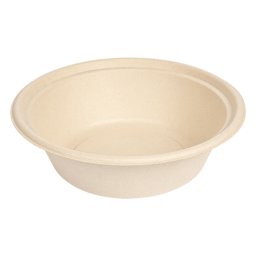 Bol rond en bagasse - Naturel - 1200 ml - carton de 400 units