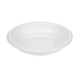 Mini Bol rond en bagasse - Blanc - 7.7 x 1.5 cm - carton de 2000