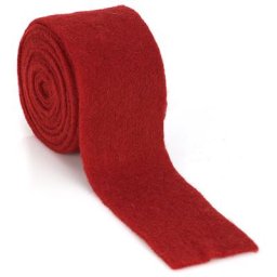 Ruban en laine feutrée, rouge, 7,5 cm, 3 m