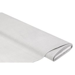 Tissu coton ""mini losanges"", gris clair/blanc