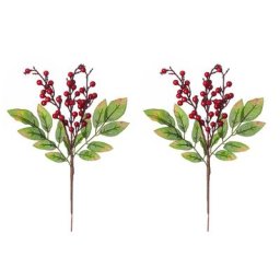 Branches avec baies artificielles, 40 cm, 2 pièces