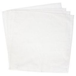 Serviettes en tissu, blanc, 45 x 45 cm, 4 pièces