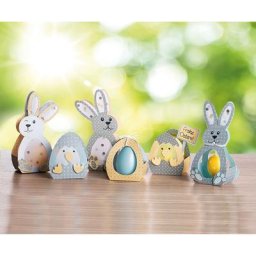 buttinette Kit créatif ""lapins & poussins"", 6 pièces