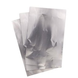 Feuilles métallisées, argenté, 18,5 x 29 cm, 3 feuilles