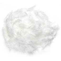 Plumes pour bricolages, blanc, 30 pièces