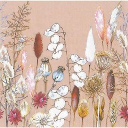 Serviettes en papier ""fleurs séchées"", 33 x 33 cm, 20 pièces