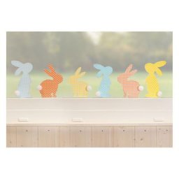 buttinette Kit papier déco pour fenêtres ""lapins