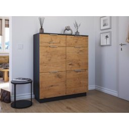 Meuble à chaussures Domus-XXL pour 16 paires Oak