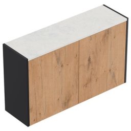 Meuble à chaussures Alba-L Quartz 2 portes 12 paires Oak