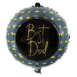 Ballon hélium ""best dad"", Ø 45 cm
