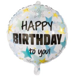 Ballon hélium ""happy birthday to you"", Ø 45 cm