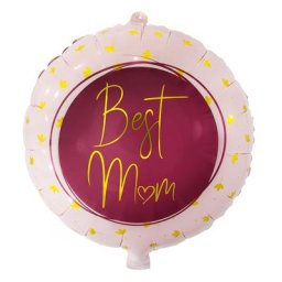 Ballon hélium ""best mom"", Ø 45 cm