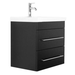 Meuble salle de bain Rio 650 noir satiné