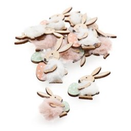 Confettis de table ""lapins"" avec imitation fourrure