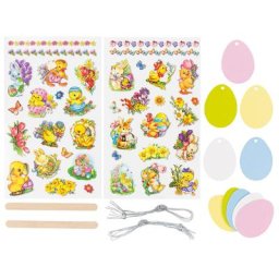 Stickers transfert ""Pâques"", multicolore, 37 motifs différents