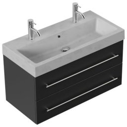 Meuble salle de bain Reach noir satiné